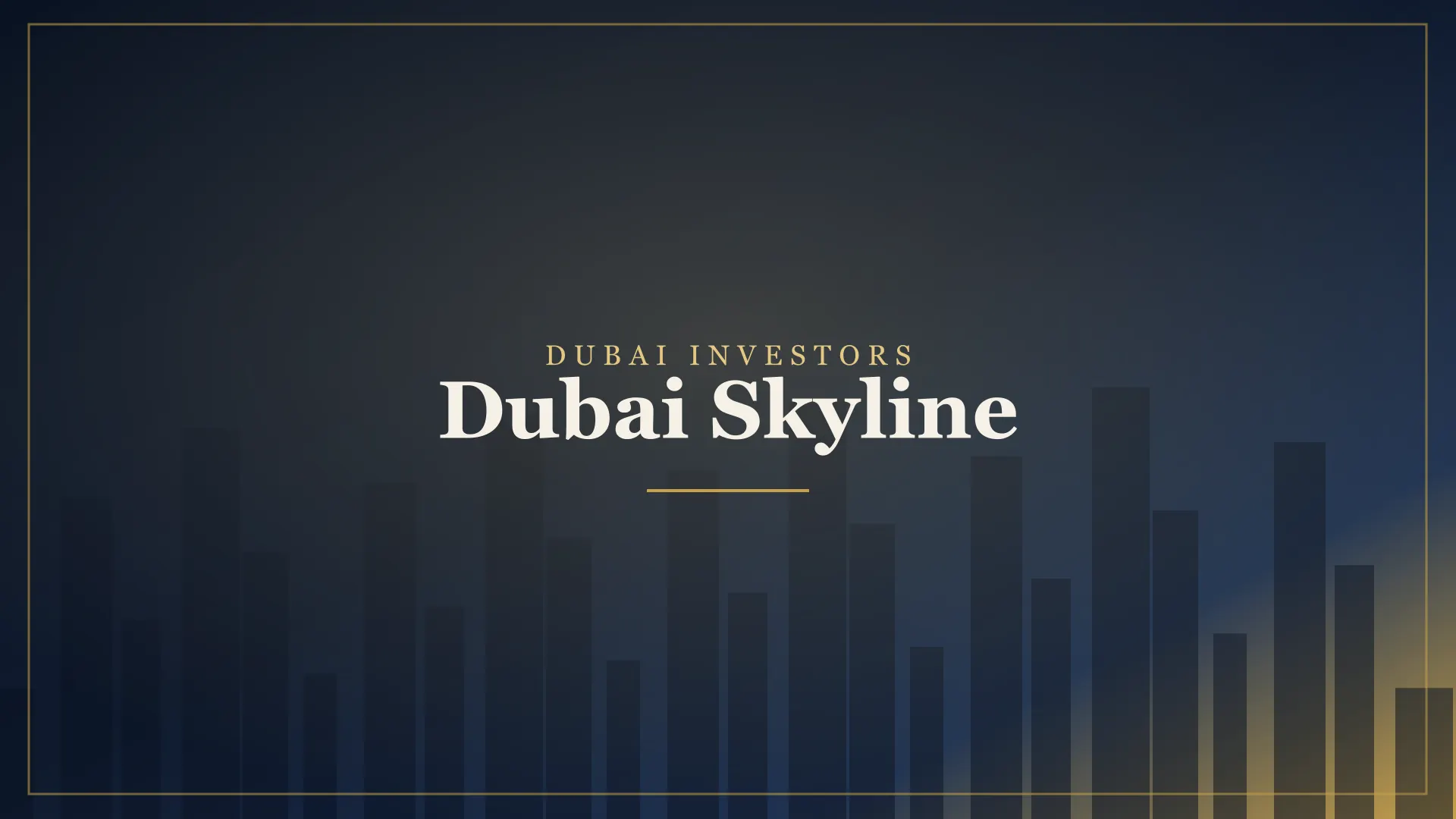 Dubai skyline at dusk with Burj Khalifa and Downtown high-rise apartment towers